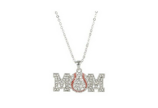 Bling Mom Baseball Necklace