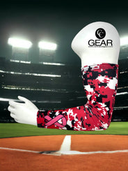 Neon Pink Camo w/ Breast Cancer Ribbon Sleeve