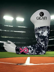 Black Camo Breast Cancer Sleeve