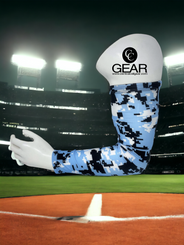 Light Blue/Black/White Digital Camo Sleeve