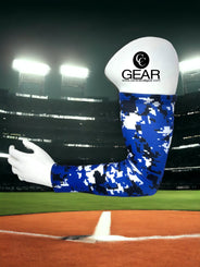 Royal Blue/Black/White Digital Camo Sleeve