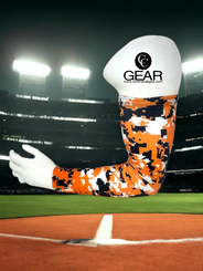 Orange/Black/White Digital Camo Sleeve