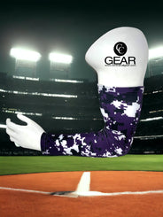 Purple/Black/White Digital Camo Sleeve