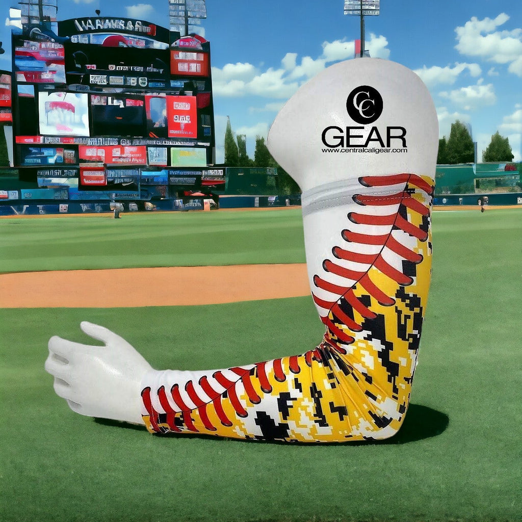 Yellow/Black/White BB Stitch Camo Sleeve