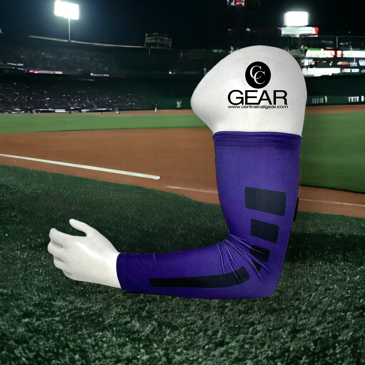 Purple w/ Black Stripe Sleeve