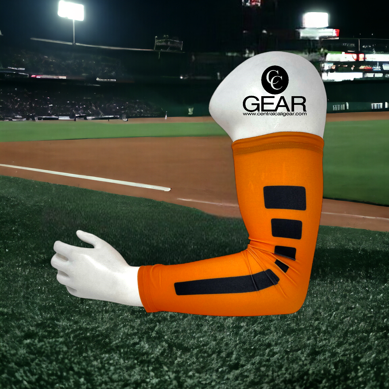 Orange w/ Black Stripe Sleeve