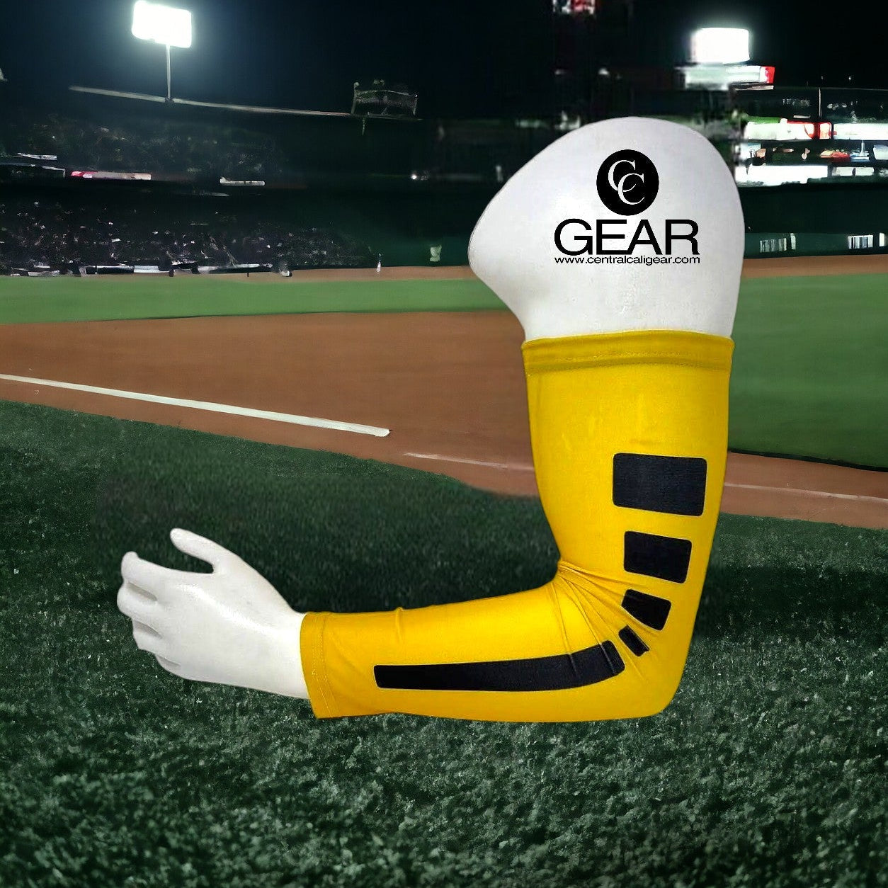 Yellow w/ Black Stripe Sleeve