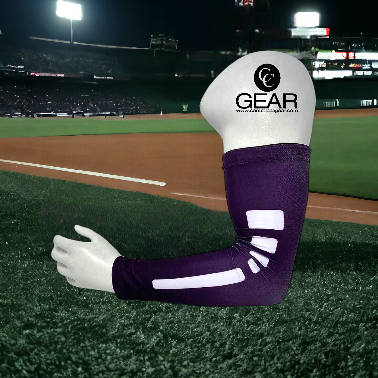 Purple w/ White Stripe Sleeve