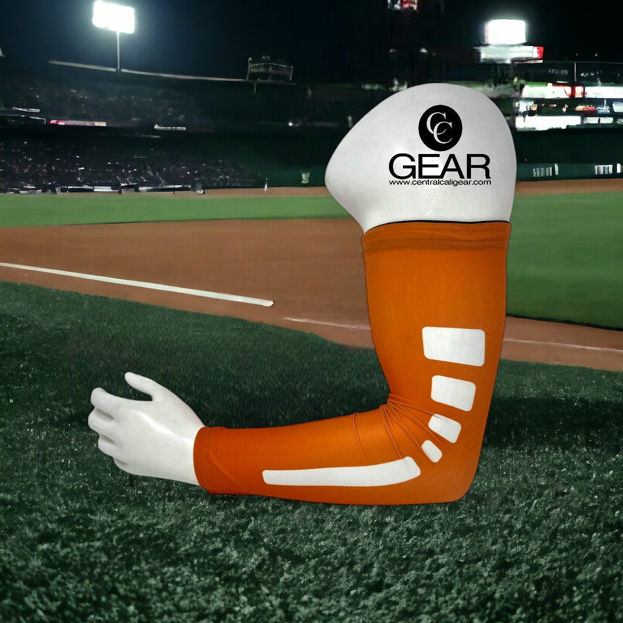 Orange w/ White Stripe Sleeve