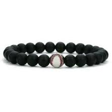 Baseball Beaded Bracelet - Black