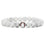 Baseball Beaded Bracelet - White