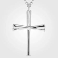 Big Bat Cross Chain - Silver