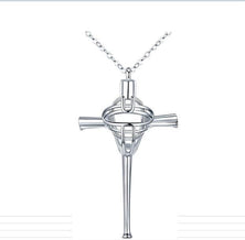 Catchers Bat Cross - Silver