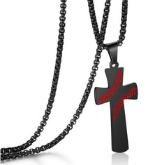 Flat Cross Chain - Black